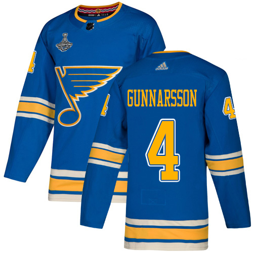 Adidas Blues #4 Carl Gunnarsson Blue Alternate Authentic 2019 Stanley Cup Champions Stitched NHL Jersey Adidas Blues #4 Carl Gunnarsson Blue Alternate Authentic 2019 Stanley Cup Champions Stitched NHL Jersey