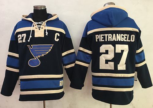 Blues #27 Alex Pietrangelo Navy Blue Sawyer Hooded Sweatshirt Stitched NHL Jersey Blues #27 Alex Pietrangelo Navy Blue Sawyer Hooded Sweatshirt Stitched NHL Jersey