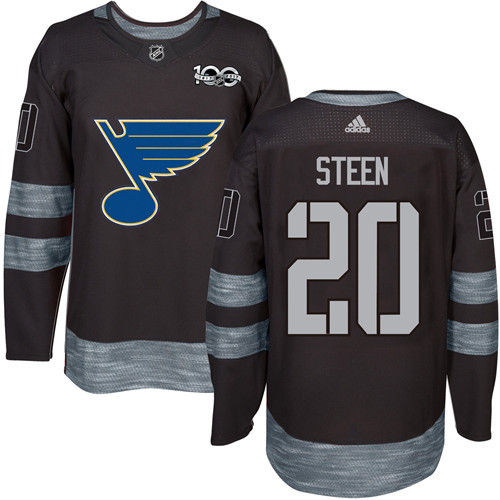 Adidas Blues #20 Alexander Steen Black 1917-2017 100th Anniversary Stitched NHL Jersey Adidas Blues #20 Alexander Steen Black 1917-2017 100th Anniversary Stitched NHL Jersey