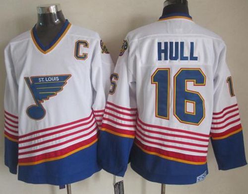 Blues #16 Brett Hull White/Light Blue CCM Throwback Stitched NHL Jersey Blues #16 Brett Hull White/Light Blue CCM Throwback Stitched NHL Jersey
