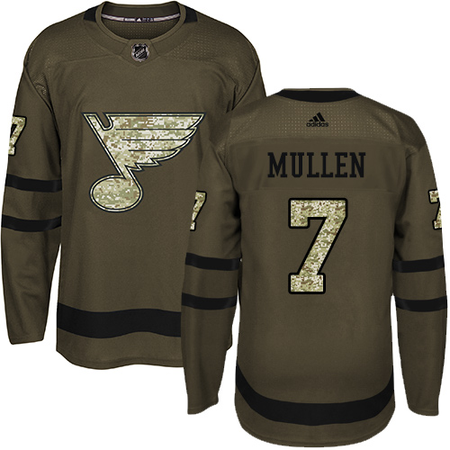 Adidas Blues #7 Joe Mullen Green Salute to Service Stitched NHL Jersey Adidas Blues #7 Joe Mullen Green Salute to Service Stitched NHL Jersey