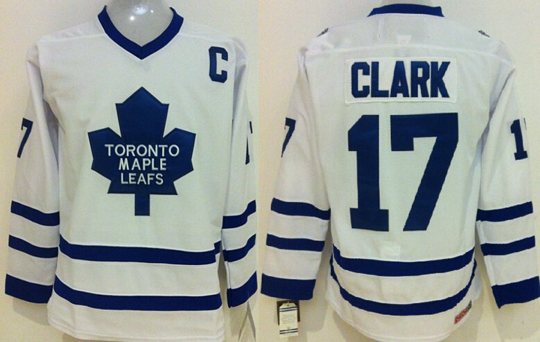 Maple Leafs #17 Wendel Clark White CCM Throwback Stitched NHL Jersey Maple Leafs #17 Wendel Clark White CCM Throwback Stitched NHL Jersey