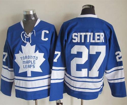 Maple Leafs #27 Darryl Sittler Blue CCM Throwback Third Stitched NHL Jersey Maple Leafs #27 Darryl Sittler Blue CCM Throwback Third Stitched NHL Jersey