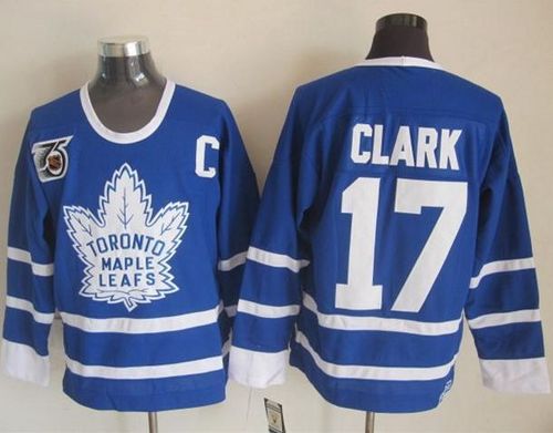 Maple Leafs #17 Wendel Clark Blue 75th CCM Throwback Stitched NHL Jersey Maple Leafs #17 Wendel Clark Blue 75th CCM Throwback Stitched NHL Jersey