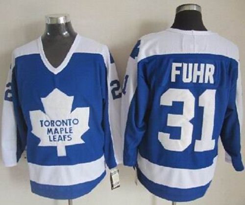 Maple Leafs #31 Grant Fuhr Blue/White CCM Throwback Stitched NHL Jersey Maple Leafs #31 Grant Fuhr Blue/White CCM Throwback Stitched NHL Jersey