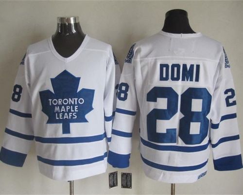 Maple Leafs #28 Tie Domi White CCM Throwback Stitched NHL Jersey Maple Leafs #28 Tie Domi White CCM Throwback Stitched NHL Jersey