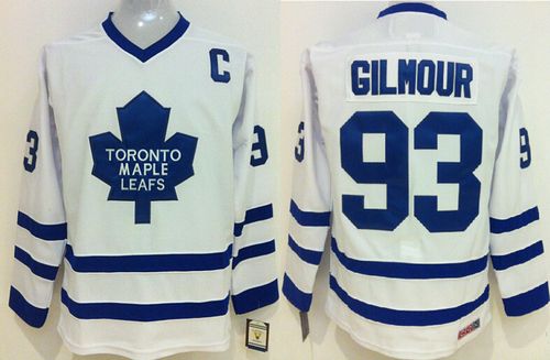 Maple Leafs #93 Doug Gilmour White CCM Throwback Stitched NHL Jersey Maple Leafs #93 Doug Gilmour White CCM Throwback Stitched NHL Jersey