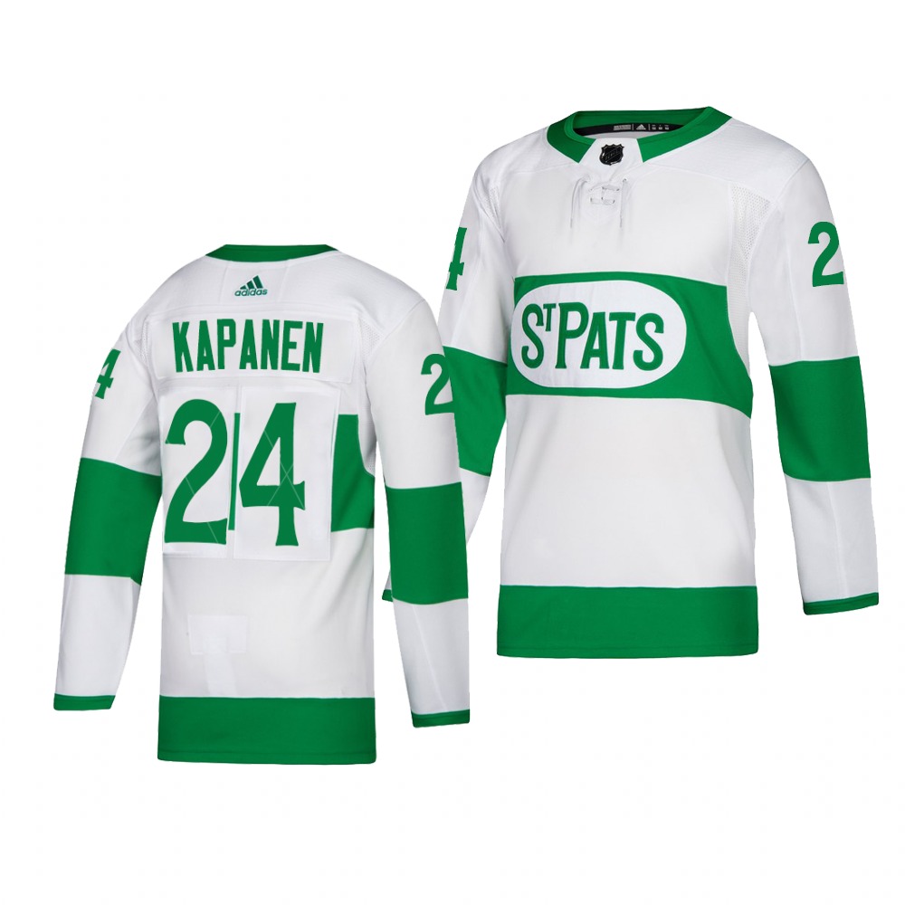 Maple Leafs #24 Kasperi Kapanen adidas White 2019 St. Patrick's Day Authentic Player Stitched NHL Jersey Maple Leafs #24 Kasperi Kapanen adidas White 2019 St. Patrick's Day Authentic Player Stitched NHL Jersey