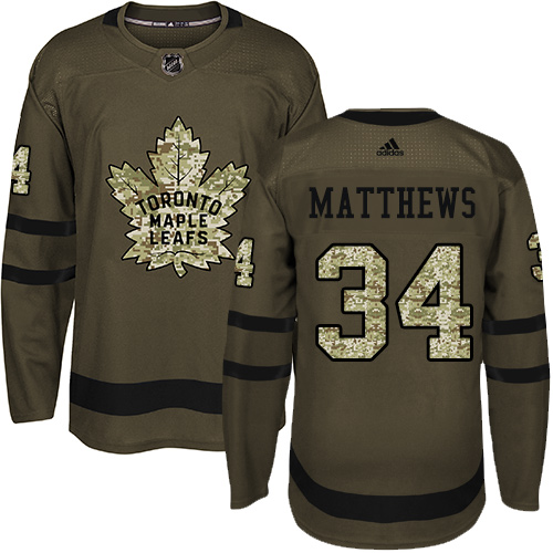 Adidas Maple Leafs #34 Auston Matthews Green Salute to Service Stitched NHL Jersey Adidas Maple Leafs #34 Auston Matthews Green Salute to Service Stitched NHL Jersey