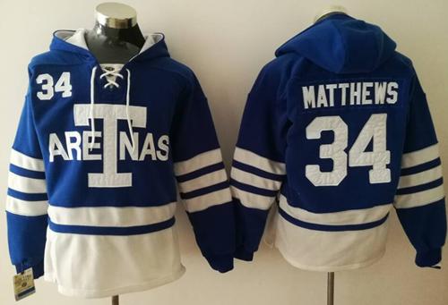Maple Leafs #34 Auston Matthews Blue Sawyer Hooded Sweatshirt 1918 Arenas Throwback Stitched NHL Jersey Maple Leafs #34 Auston Matthews Blue Sawyer Hooded Sweatshirt 1918 Arenas Throwback Stitched NHL Jersey
