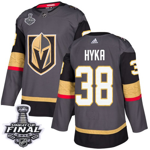Adidas Golden Knights #38 Tomas Hyka Grey Home Authentic 2018 Stanley Cup Final Stitched NHL Jersey Adidas Golden Knights #38 Tomas Hyka Grey Home Authentic 2018 Stanley Cup Final Stitched NHL Jersey
