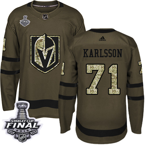 Adidas Golden Knights #71 William Karlsson Green Salute to Service 2018 Stanley Cup Final Stitched NHL Jersey Adidas Golden Knights #71 William Karlsson Green Salute to Service 2018 Stanley Cup Final Stitched NHL Jersey