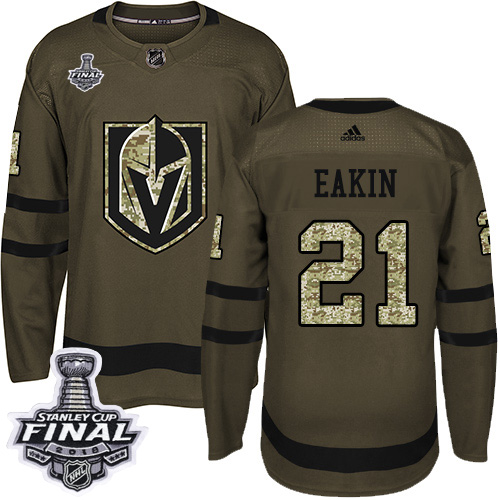 Adidas Golden Knights #21 Cody Eakin Green Salute to Service 2018 Stanley Cup Final Stitched NHL Jersey Adidas Golden Knights #21 Cody Eakin Green Salute to Service 2018 Stanley Cup Final Stitched NHL Jersey