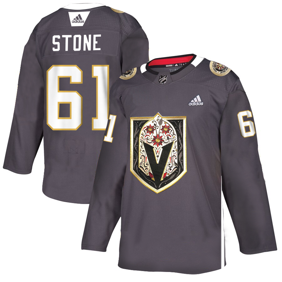 Vegas Golden Knights #61 Mark Stone Men's Grey Adidas Latino Heritage Night Stitched NHL Jersey Vegas Golden Knights #61 Mark Stone Men's Grey Adidas Latino Heritage Night Stitched NHL Jersey
