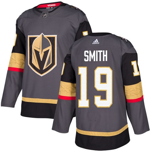 Adidas Golden Knights #19 Reilly Smith Grey Home Authentic Stitched NHL Jersey Adidas Golden Knights #19 Reilly Smith Grey Home Authentic Stitched NHL Jersey