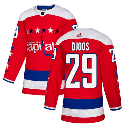 Adidas Capitals #29 Christian Djoos Red Alternate Authentic Stitched NHL Jersey Adidas Capitals #29 Christian Djoos Red Alternate Authentic Stitched NHL Jersey