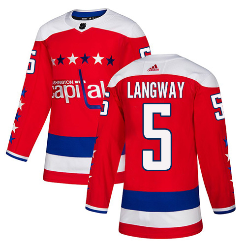 Adidas Capitals #5 Rod Langway Red Alternate Authentic Stitched NHL Jersey Adidas Capitals #5 Rod Langway Red Alternate Authentic Stitched NHL Jersey