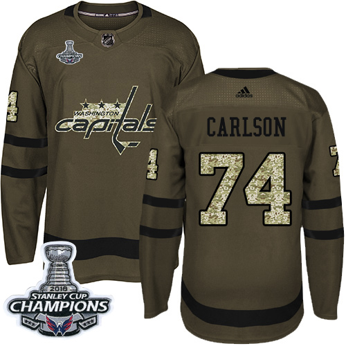 Adidas Capitals #74 John Carlson Green Salute to Service Stanley Cup Final Champions Stitched NHL Jersey Adidas Capitals #74 John Carlson Green Salute to Service Stanley Cup Final Champions Stitched NHL Jersey