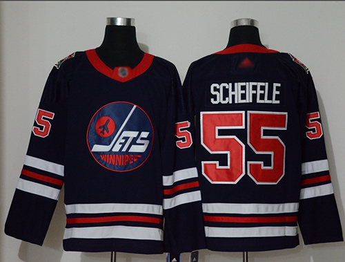 Adidas Jets #55 Mark Scheifele Navy Blue Authentic 2019 Heritage Classic Stitched NHL Jersey
