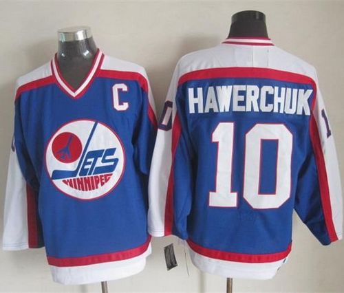 Jets #10 Dale Hawerchuk Blue/White CCM Throwback Stitched NHL Jersey Jets #10 Dale Hawerchuk Blue/White CCM Throwback Stitched NHL Jersey