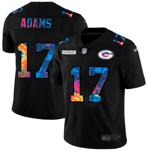Men's Green Bay Packers #17 Davante Adams Black NFL 2020 Crucial Catch Limited Stitched Jersey Men's Green Bay Packers #17 Davante Adams Black NFL 2020 Crucial Catch Limited Stitched Jersey