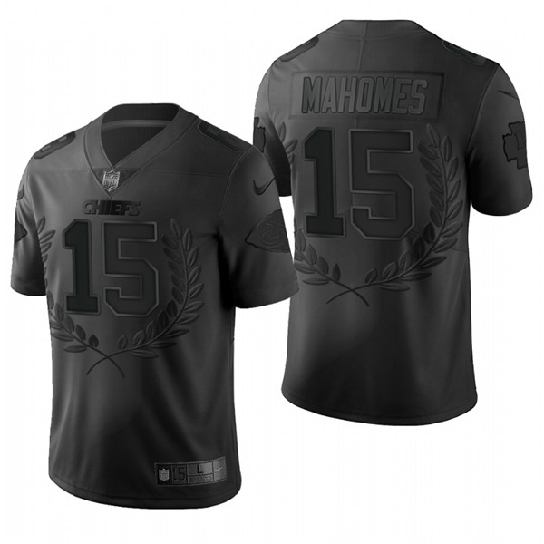 Men's Kansas City Chiefs #15 Patrick Mahomes Black NFL Stitched Jersey Men's Kansas City Chiefs #15 Patrick Mahomes Black NFL Stitched Jersey