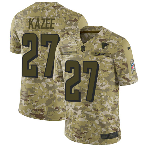 Nike Falcons #27 Damontae Kazee Camo Men's Stitched NFL Limited 2018 Salute To Service Jersey Nike Falcons #27 Damontae Kazee Camo Men's Stitched NFL Limited 2018 Salute To Service Jersey