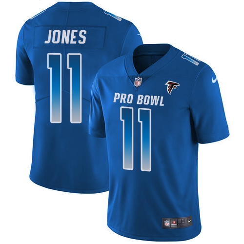 Nike Falcons #11 Julio Jones Royal Men's Stitched NFL Limited NFC 2018 Pro Bowl Jersey Nike Falcons #11 Julio Jones Royal Men's Stitched NFL Limited NFC 2018 Pro Bowl Jersey