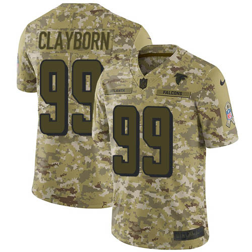 Nike Falcons #99 Adrian Clayborn Camo Men's Stitched NFL Limited 2018 Salute To Service Jersey Nike Falcons #99 Adrian Clayborn Camo Men's Stitched NFL Limited 2018 Salute To Service Jersey