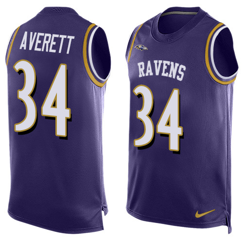 Nike Ravens #34 Anthony Averett Purple Team Color Men's Stitched NFL Limited Tank Top Jersey Nike Ravens #34 Anthony Averett Purple Team Color Men's Stitched NFL Limited Tank Top Jersey