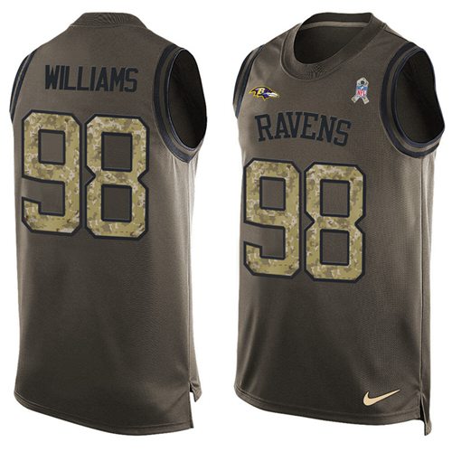 Nike Ravens #98 Brandon Williams Green Men's Stitched NFL Limited Salute To Service Tank Top Jersey Nike Ravens #98 Brandon Williams Green Men's Stitched NFL Limited Salute To Service Tank Top Jersey