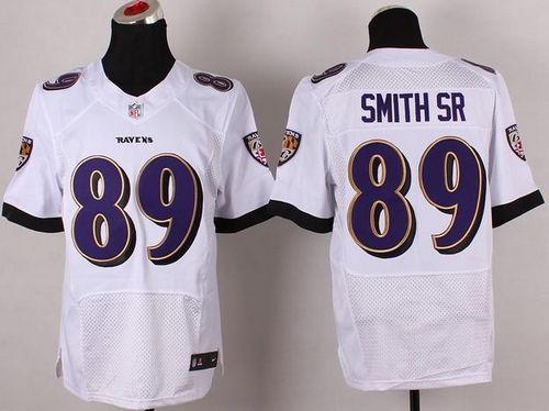 Nike Ravens #89 Steve Smith White Men's Stitched NFL New Elite Jersey Nike Ravens #89 Steve Smith White Men's Stitched NFL New Elite Jersey