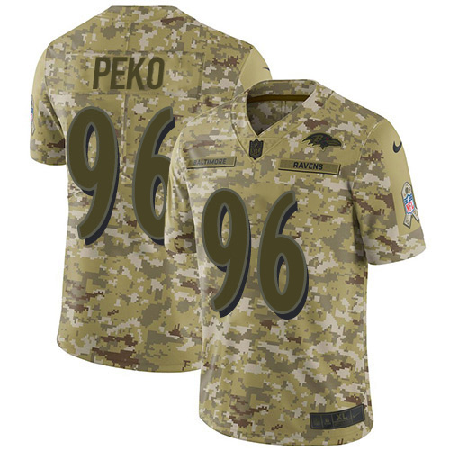 Nike Ravens #96 Domata Peko Sr Camo Men's Stitched NFL Limited 2018 Salute To Service Jersey Nike Ravens #96 Domata Peko Sr Camo Men's Stitched NFL Limited 2018 Salute To Service Jersey