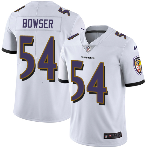 Nike Ravens #54 Tyus Bowser White Men's Stitched NFL Vapor Untouchable Limited Jersey Nike Ravens #54 Tyus Bowser White Men's Stitched NFL Vapor Untouchable Limited Jersey