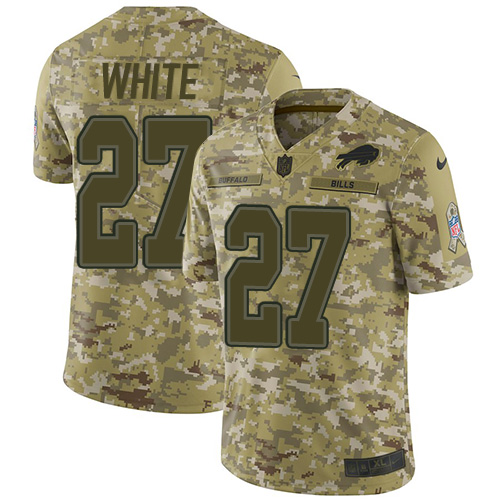 Nike Bills #27 Tre'Davious White Camo Men's Stitched NFL Limited 2018 Salute To Service Jersey Nike Bills #27 Tre'Davious White Camo Men's Stitched NFL Limited 2018 Salute To Service Jersey
