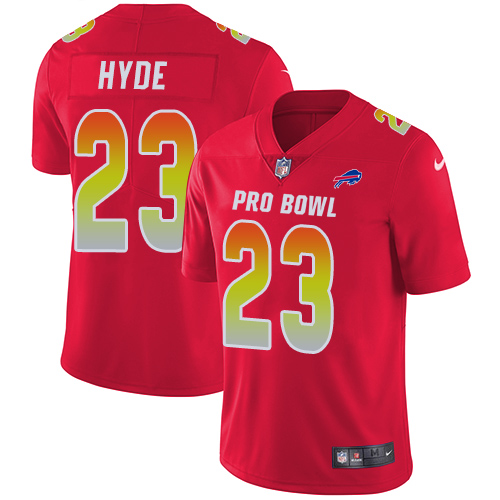 Nike Bills #23 Micah Hyde Red Men's Stitched NFL Limited AFC 2018 Pro Bowl Jersey Nike Bills #23 Micah Hyde Red Men's Stitched NFL Limited AFC 2018 Pro Bowl Jersey