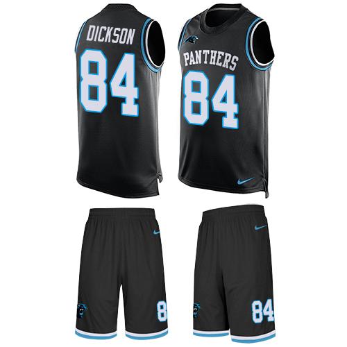 Nike Panthers #84 Ed Dickson Black Team Color Men's Stitched NFL Limited Tank Top Suit Jersey Nike Panthers #84 Ed Dickson Black Team Color Men's Stitched NFL Limited Tank Top Suit Jersey