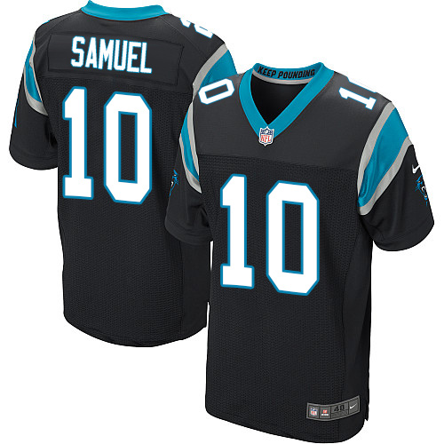 Nike Panthers #10 Curtis Samuel Black Team Color Men's Stitched NFL Elite Jersey Nike Panthers #10 Curtis Samuel Black Team Color Men's Stitched NFL Elite Jersey