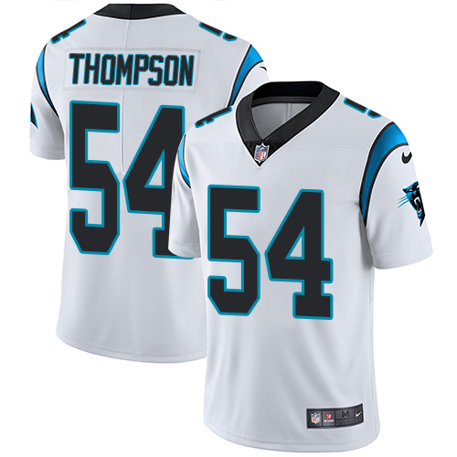 Nike Panthers #54 Shaq Thompson White Men's Stitched NFL Vapor Untouchable Limited Jersey Nike Panthers #54 Shaq Thompson White Men's Stitched NFL Vapor Untouchable Limited Jersey