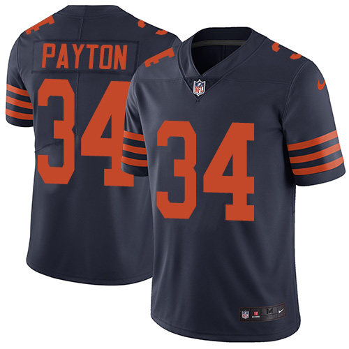 Nike Bears #34 Walter Payton Navy Blue Alternate Men's Stitched NFL Vapor Untouchable Limited Jersey Nike Bears #34 Walter Payton Navy Blue Alternate Men's Stitched NFL Vapor Untouchable Limited Jersey