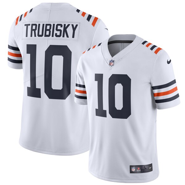 Nike Bears #10 Mitchell Trubisky White Men's 2019 Alternate Classic Stitched NFL Vapor Untouchable Limited Jersey Nike Bears #10 Mitchell Trubisky White Men's 2019 Alternate Classic Stitched NFL Vapor Untouchable Limited Jersey