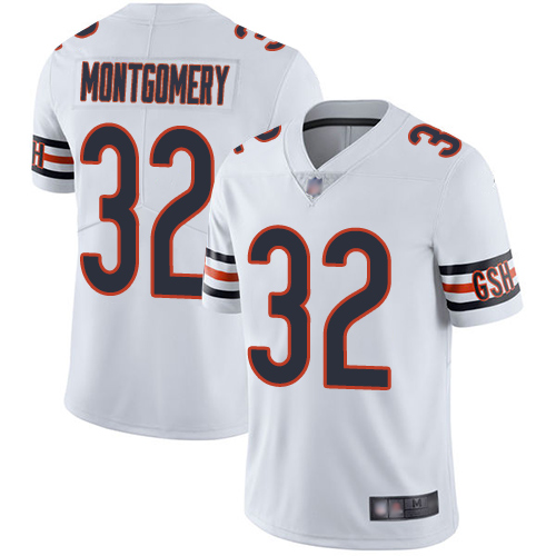 Nike Bears #32 David Montgomery White Men's Stitched NFL Vapor Untouchable Limited Jersey Nike Bears #32 David Montgomery White Men's Stitched NFL Vapor Untouchable Limited Jersey