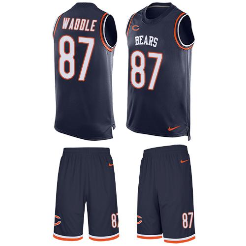 Nike Bears #87 Tom Waddle Navy Blue Team Color Men's Stitched NFL Limited Tank Top Suit Jersey Nike Bears #87 Tom Waddle Navy Blue Team Color Men's Stitched NFL Limited Tank Top Suit Jersey