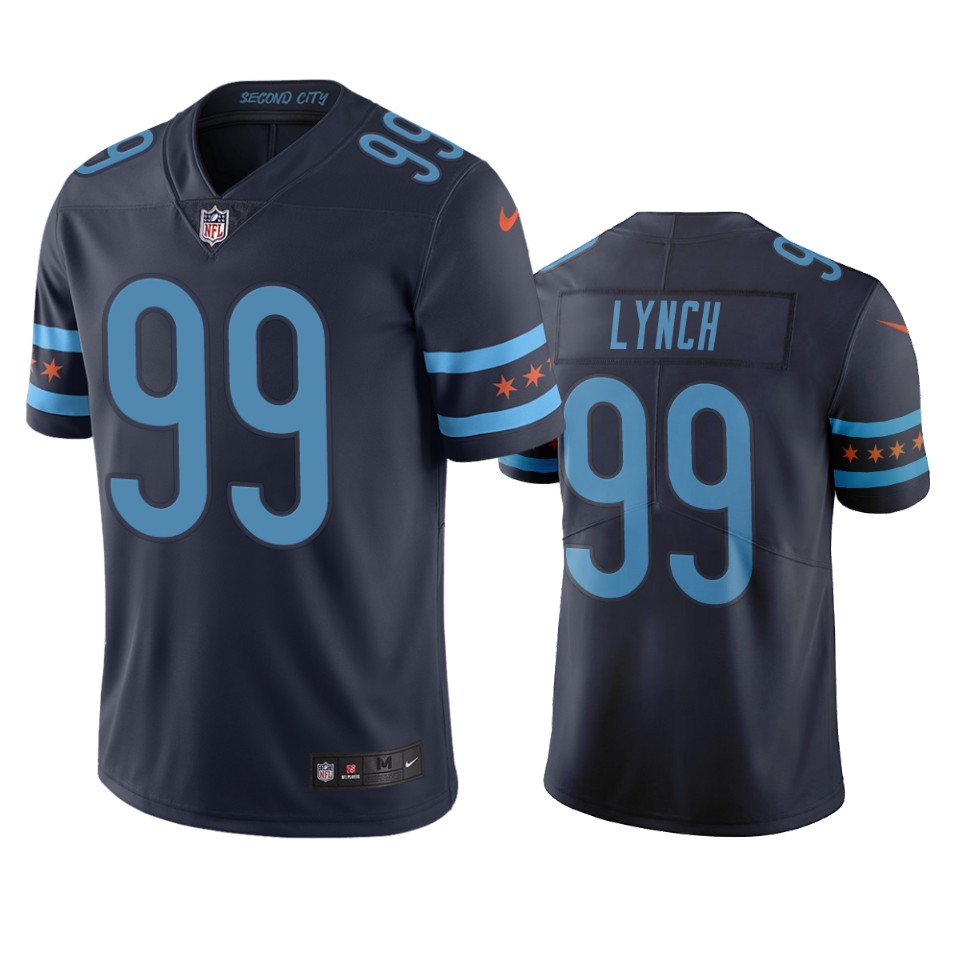 Chicago Bears #99 Aaron Lynch Navy Vapor Limited City Edition NFL Jersey Chicago Bears #99 Aaron Lynch Navy Vapor Limited City Edition NFL Jersey