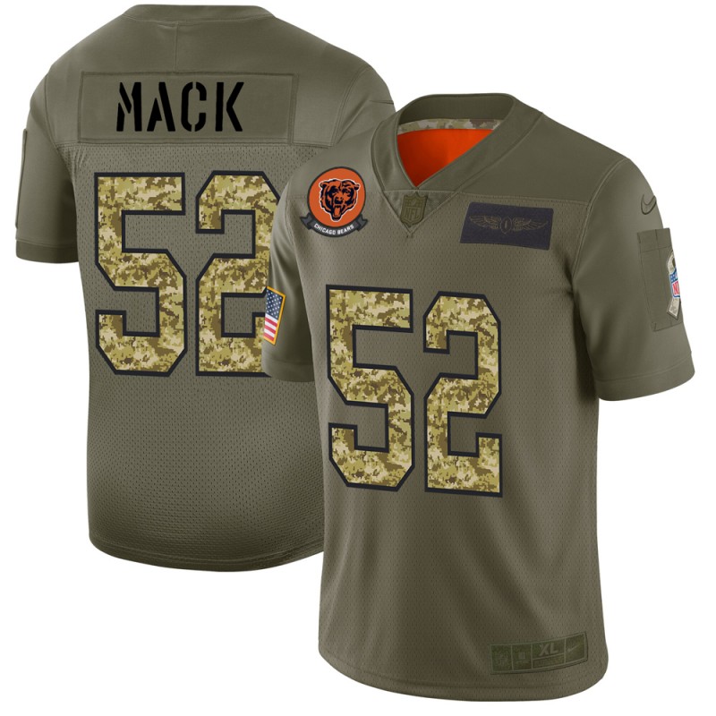 Chicago Bears #52 Khalil Mack Men's Nike 2019 Olive Camo Salute To Service Limited NFL Jersey Chicago Bears #52 Khalil Mack Men's Nike 2019 Olive Camo Salute To Service Limited NFL Jersey