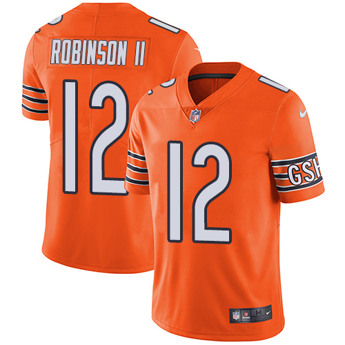 Nike Bears #12 Allen Robinson II Orange Men's Stitched NFL Limited Rush Jersey Nike Bears #12 Allen Robinson II Orange Men's Stitched NFL Limited Rush Jersey