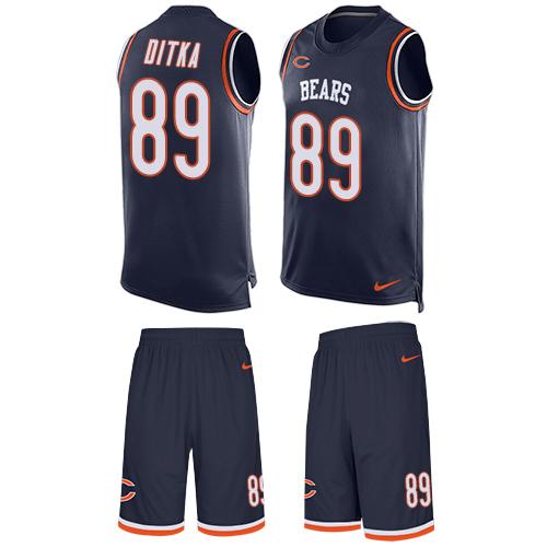 Nike Bears #89 Mike Ditka Navy Blue Team Color Men's Stitched NFL Limited Tank Top Suit Jersey Nike Bears #89 Mike Ditka Navy Blue Team Color Men's Stitched NFL Limited Tank Top Suit Jersey