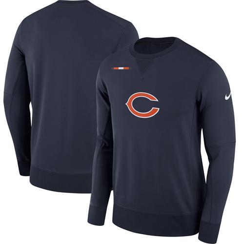 Men's Chicago Bears Nike Navy Sideline Team Logo Performance Sweatshirt Men's Chicago Bears Nike Navy Sideline Team Logo Performance Sweatshirt