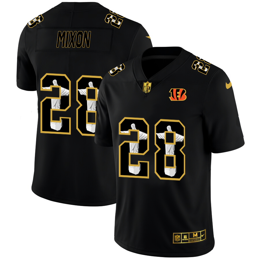 Cincinnati Bengals #28 Joe Mixon Men's Nike Carbon Black Vapor Cristo Redentor Limited NFL Jersey Cincinnati Bengals #28 Joe Mixon Men's Nike Carbon Black Vapor Cristo Redentor Limited NFL Jersey