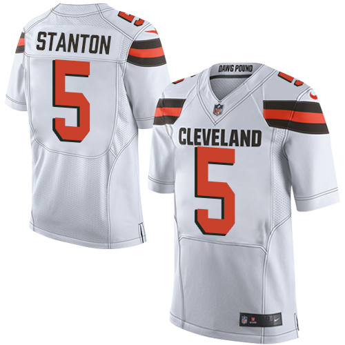 Nike Browns #5 Drew Stanton Jr White Men's Stitched NFL New Elite Jersey Nike Browns #5 Drew Stanton Jr White Men's Stitched NFL New Elite Jersey